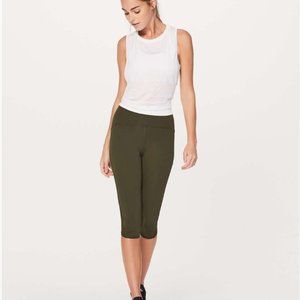 Lululemon Train Times Women's Crop Pants 17" Olive - Size 4